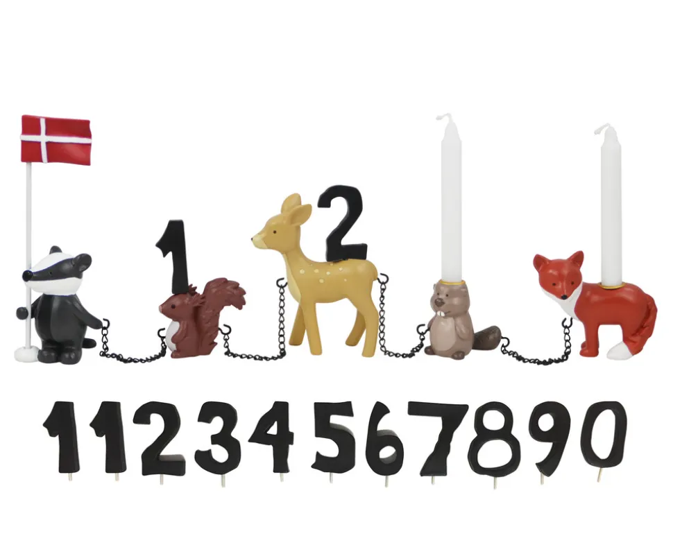 Fødselsdagstog, skovdyr m. 11 tal
