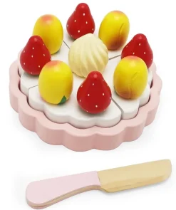 Ferskenkage i træ med velcro