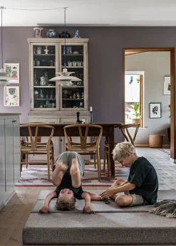 Foldemadras - 3 fold, lysegrå/mørkegrå knap