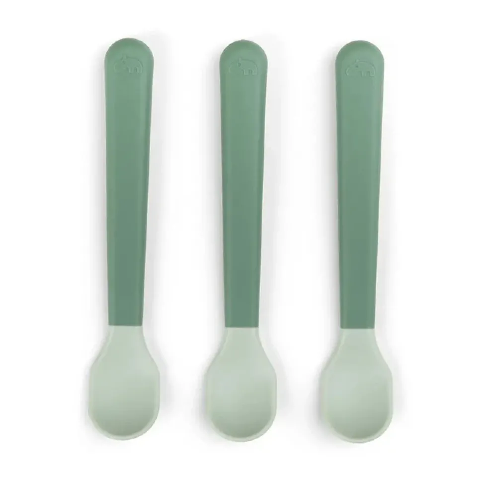 Foodie easy-grip babyske 3-pak Grøn