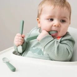 Foodie easy-grip babyske 3-pak Grøn