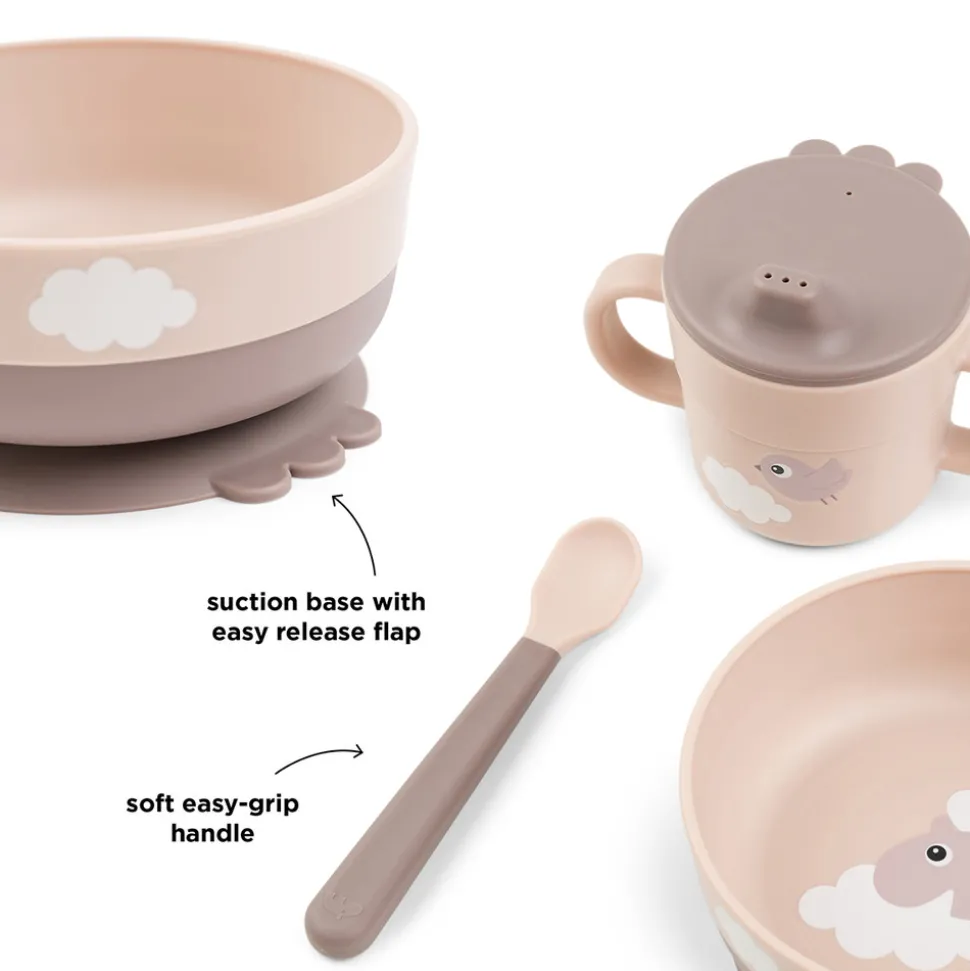 Foodie første spisesæt 3 dele - Happy clouds Pudder