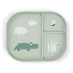 Foodie inddelt tallerken Croco Grøn