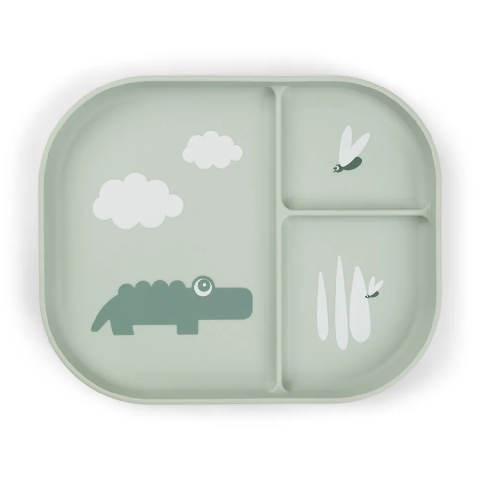 Foodie inddelt tallerken Croco Grøn