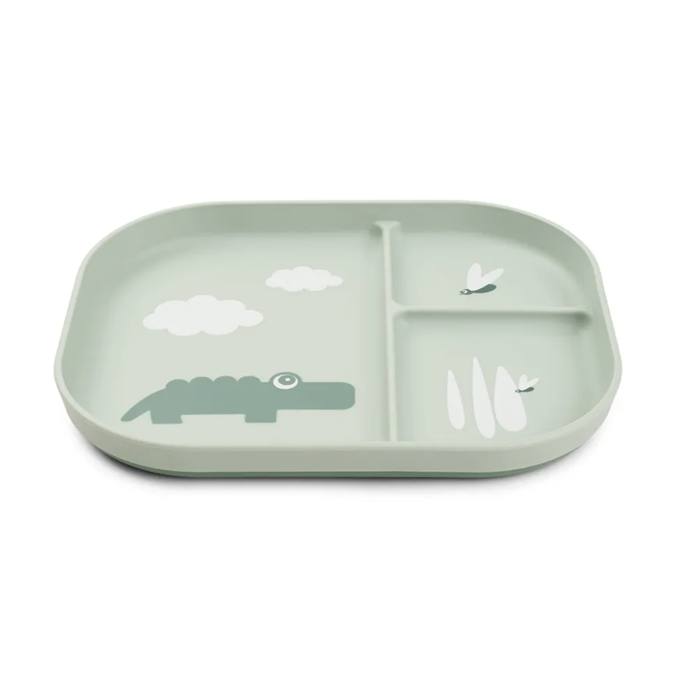 Foodie inddelt tallerken Croco Grøn