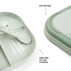 Foodie inddelt tallerken Croco Grøn