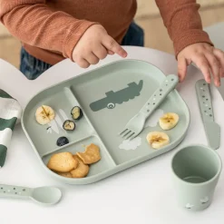 Foodie inddelt tallerken Croco Grøn