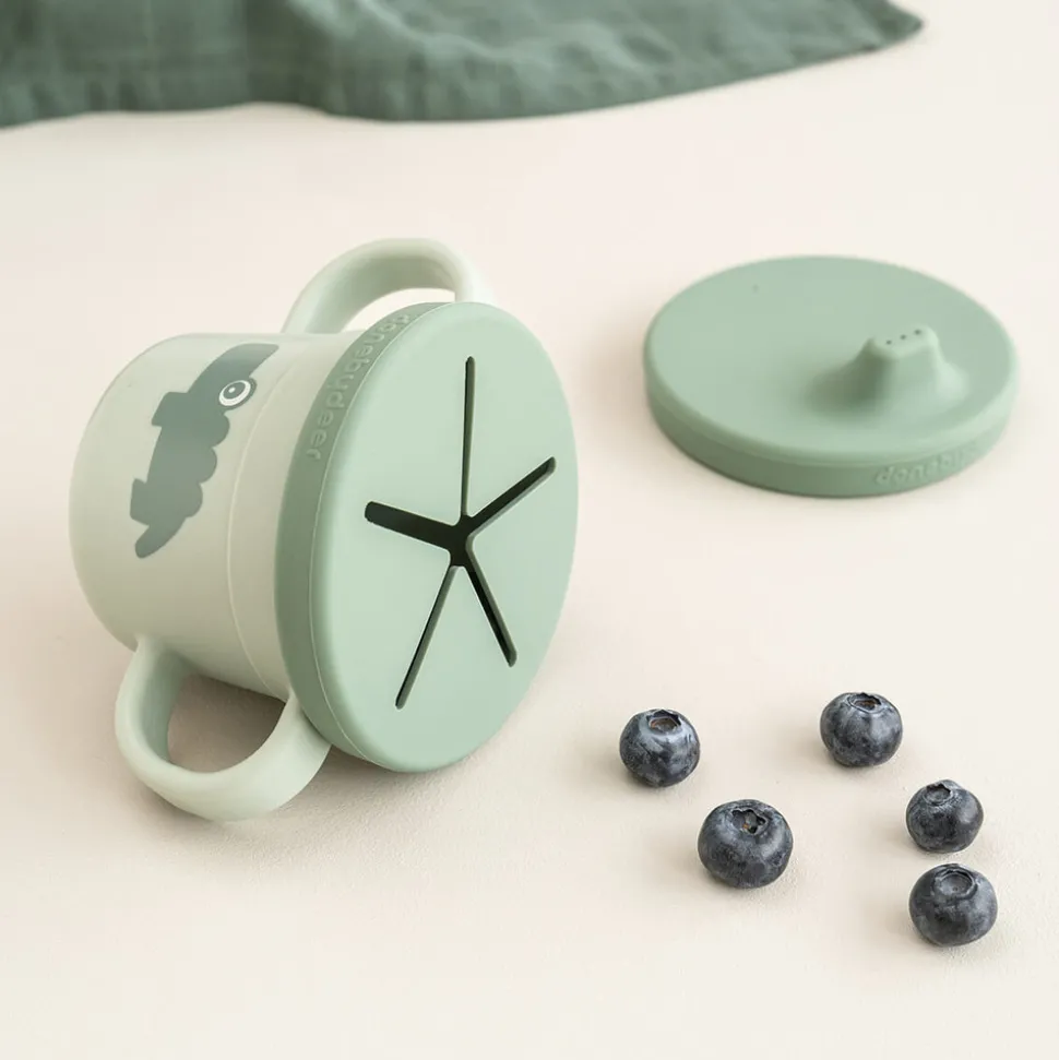 Foodie tud/snack kop sæt Croco Grøn