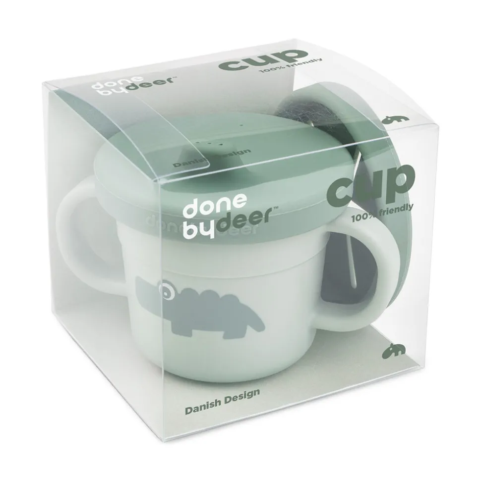 Foodie tud/snack kop sæt Croco Grøn