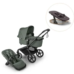 Fox 5 Renew complete inkl. Giraffe bouncer - forest green/tornado grey