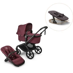 Fox 5 Renew complete inkl. Giraffe bouncer - dark cherry/tornado grey
