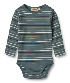 Freddie Body Langærmet - Blue multi stripe