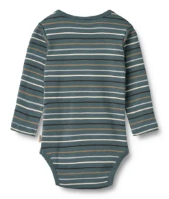 Freddie Body Langærmet - Blue multi stripe