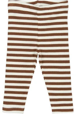 Fro Rib Leggings - Toffee striped