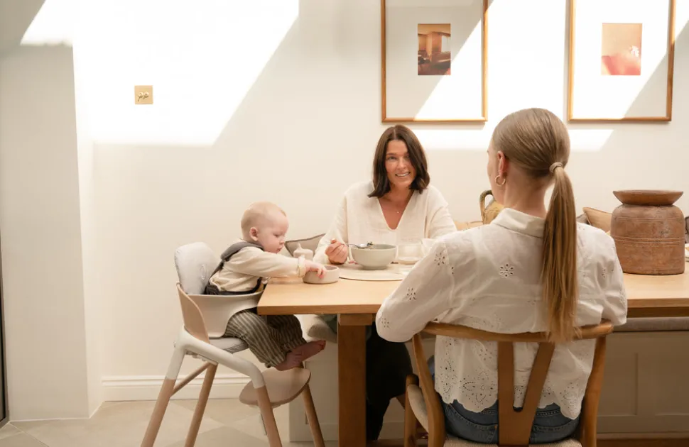 Giraffe højstol - Neutral wood/white