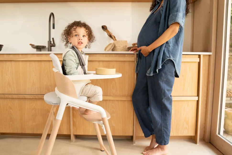 Giraffe højstol - Neutral wood/white