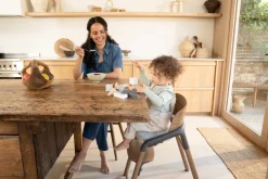 Giraffe højstol - wood/grey