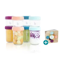 Glas madbøtter - 4x 100ml & 4x 220ml