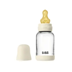 Glass baby bottle latex 120 ml ivory
