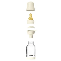 Glass baby bottle latex 120 ml ivory