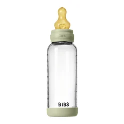 Glass baby bottle latex 240 ml sage
