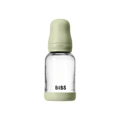 Glass baby bottle latex 120 ml sage