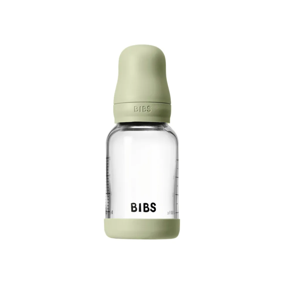 Glass baby bottle latex 120 ml sage