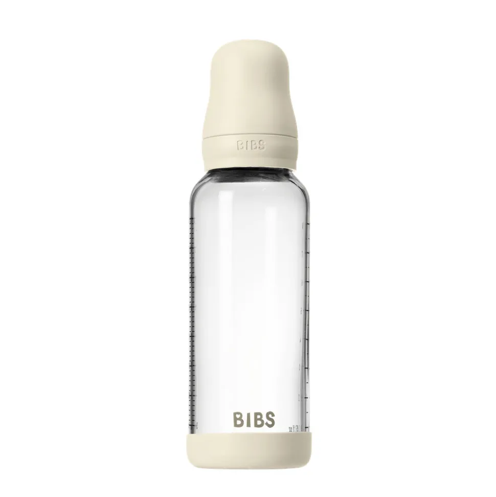 Glass baby bottle latex 240 ml ivory