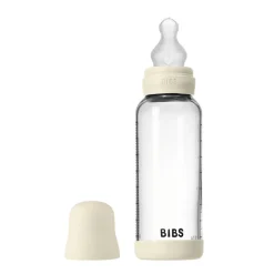Glass baby bottle silicone 240 ml ivory