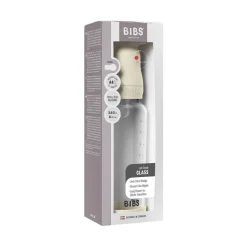 Glass baby bottle silicone 240 ml ivory