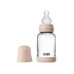Glass baby bottle silicone 120 ml blush