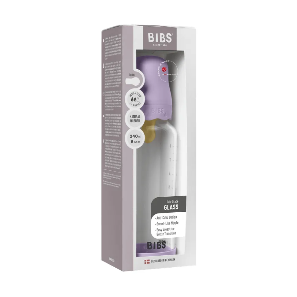 Glass boheme baby bottle latex 240 ml violet sky