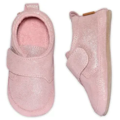 Glimmer læder hjemmesko - Rose Grey