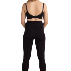 Graviditets leggings m. støtte 3/4 længde sort