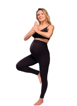 Graviditets leggings m. støtte (Recycled) sort s
