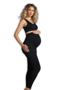 Graviditets leggings m. støtte (Recycled) sort m