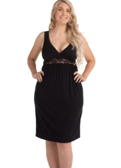 Graviditets- og ammenatkjole sort XL