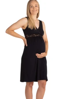 Graviditets- og ammenatkjole sort S