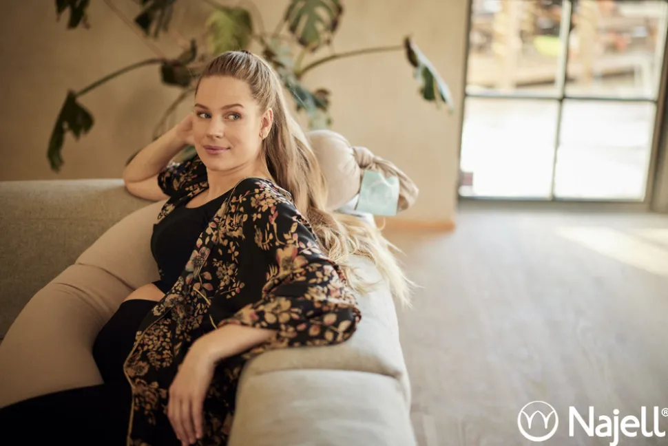 Graviditetspude - linen beige