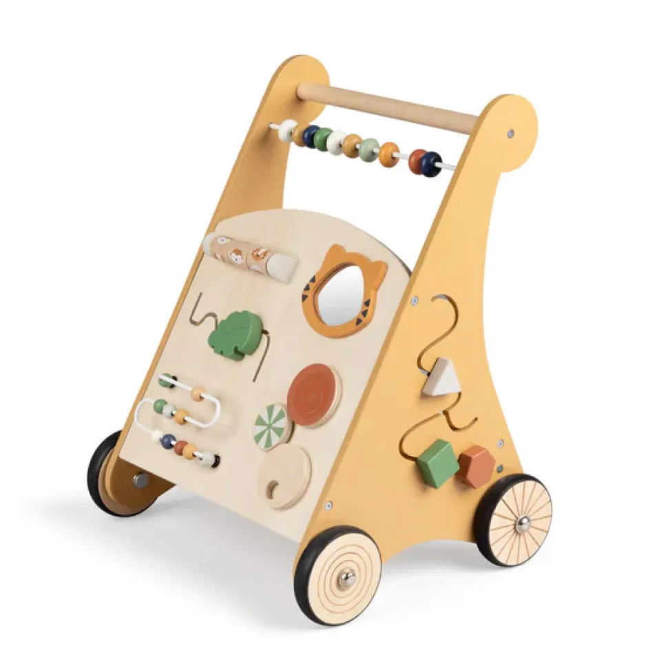 Gåvogn m/aktiviteter, træ, Wildlife