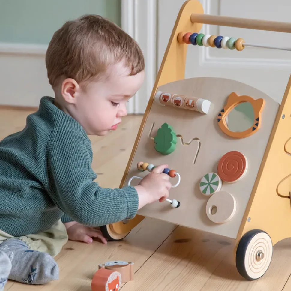 Gåvogn m/aktiviteter, træ, Wildlife