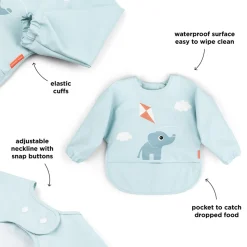 Hagesmæk m/ærmer og lomme Playground Blå