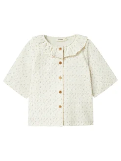 Hailey kortærmet løs skjorte - COCO MILK