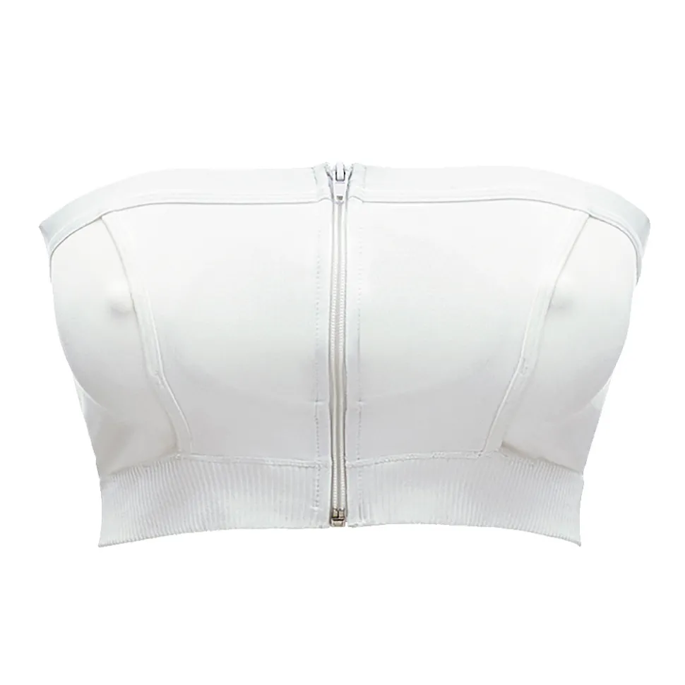 Hands-free pumping bustier hvid L