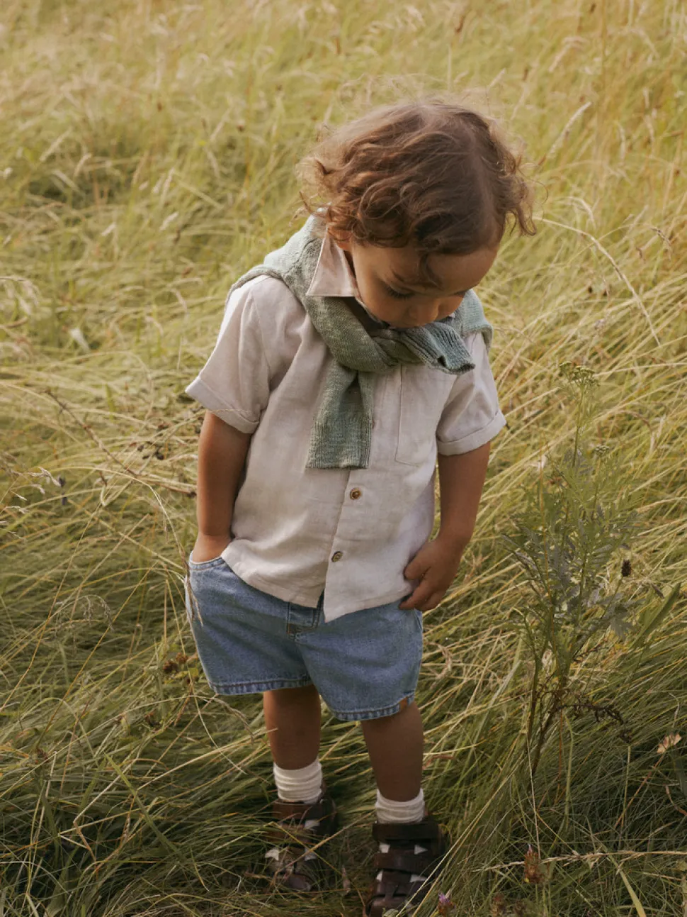 Hilbert løse denim shorts - LBLUEDENIM