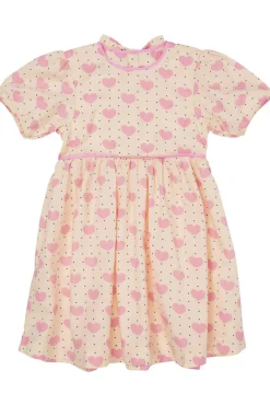 Hjerte kjole m. puf ærmer - HEART AOP