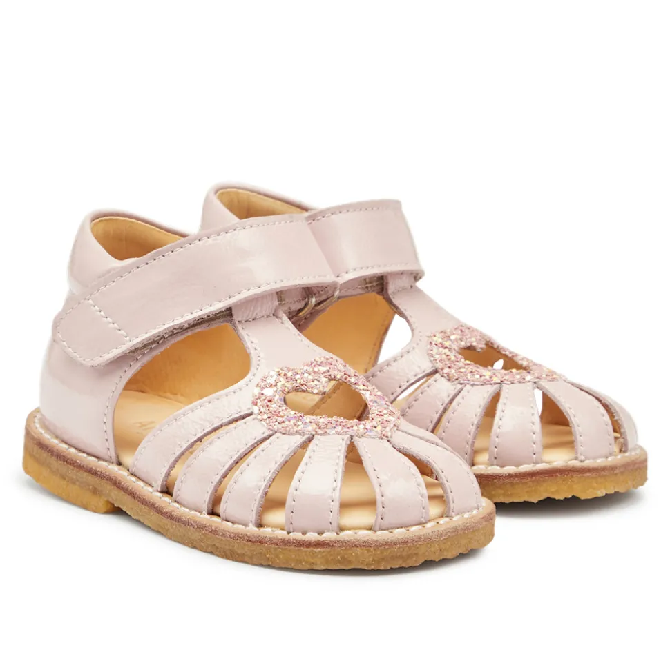 Hjertesandal med glitter - 3057