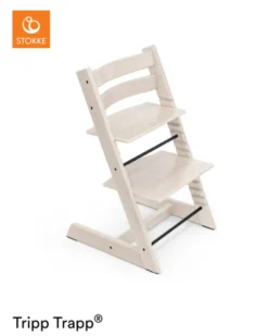 Højstol bøg inkl. newborn sæt - whitewash