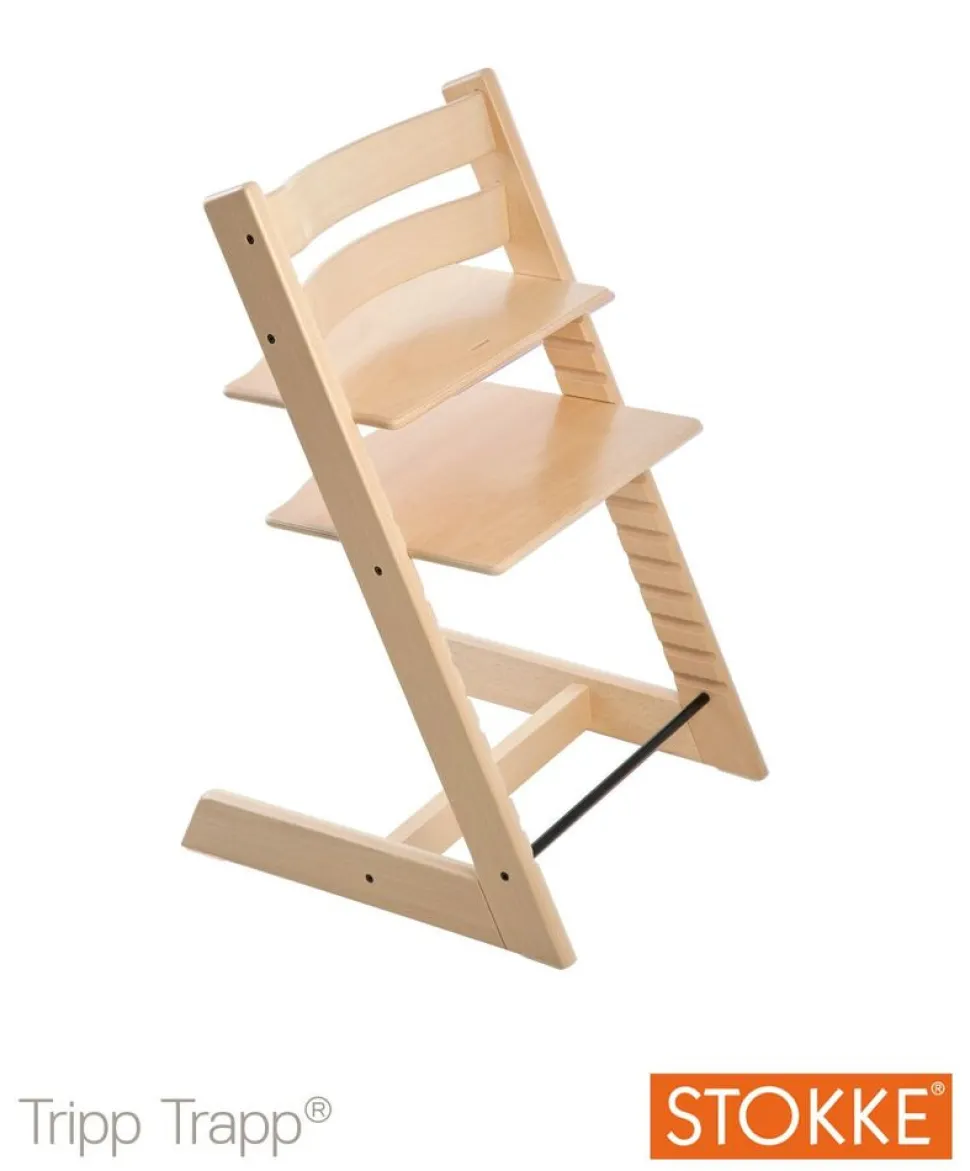 Højstol bøg inkl. newborn sæt - natural