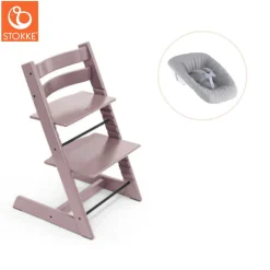 Højstol bøg inkl. newborn sæt - glacier green